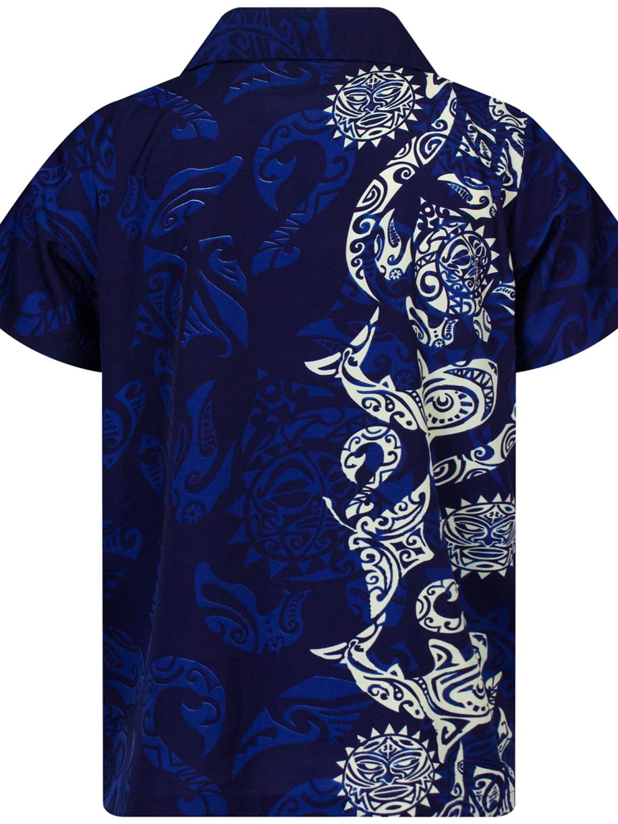 King Kameha Shirt 'Maori Wedding' in Blauw