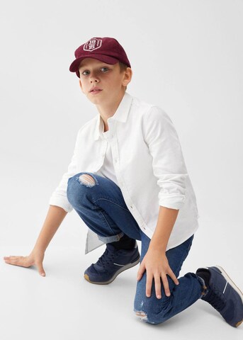 MANGO KIDS Regular fit Skjorta 'Oxford' i vit