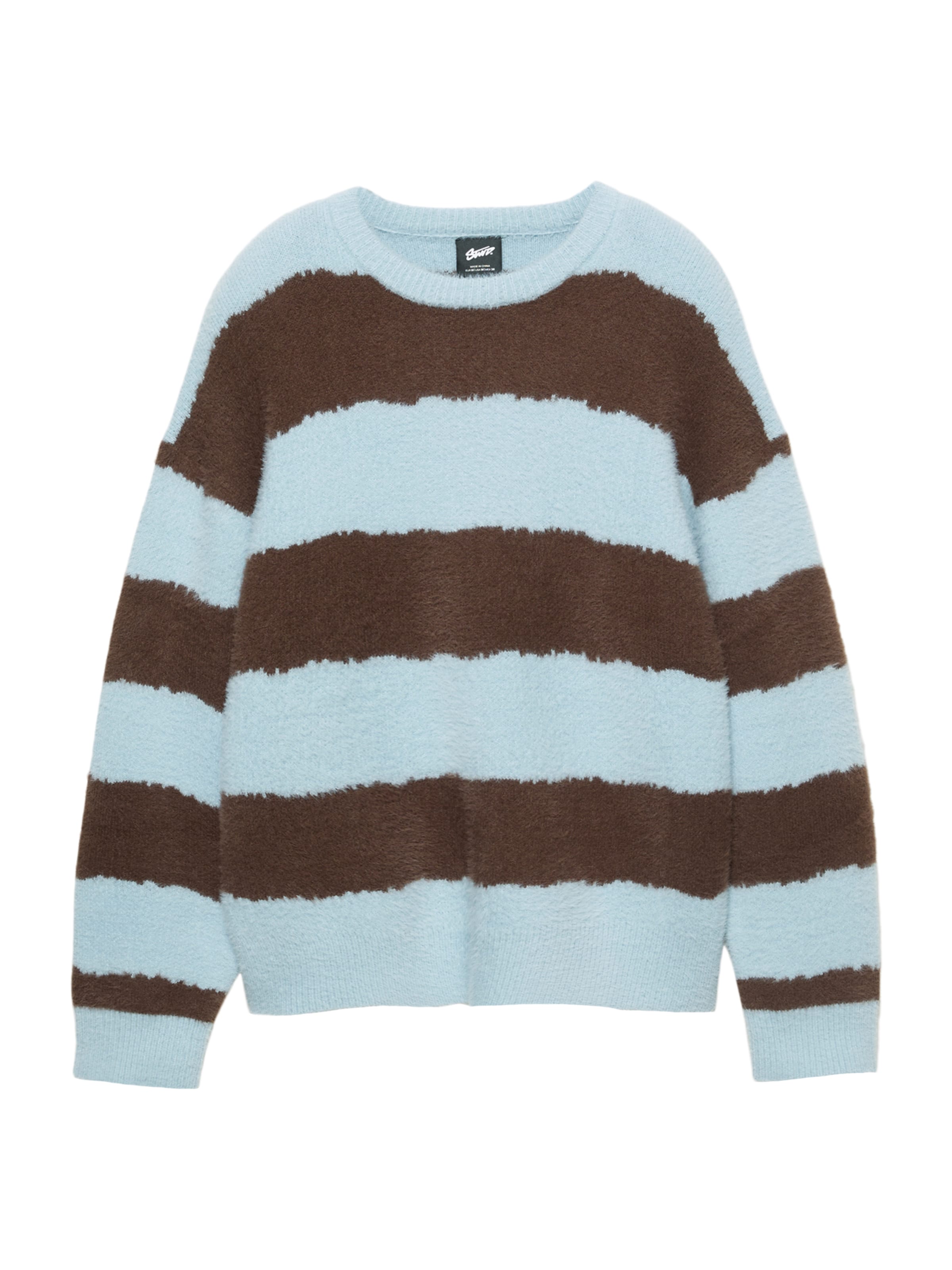 Pull&Bear Svetr - světlemodrá / hnědá, Produkt