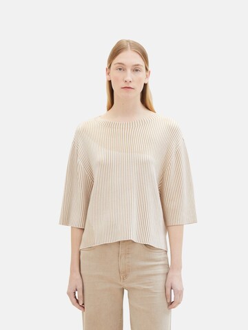 TOM TAILOR Pullover in Beige: predná strana