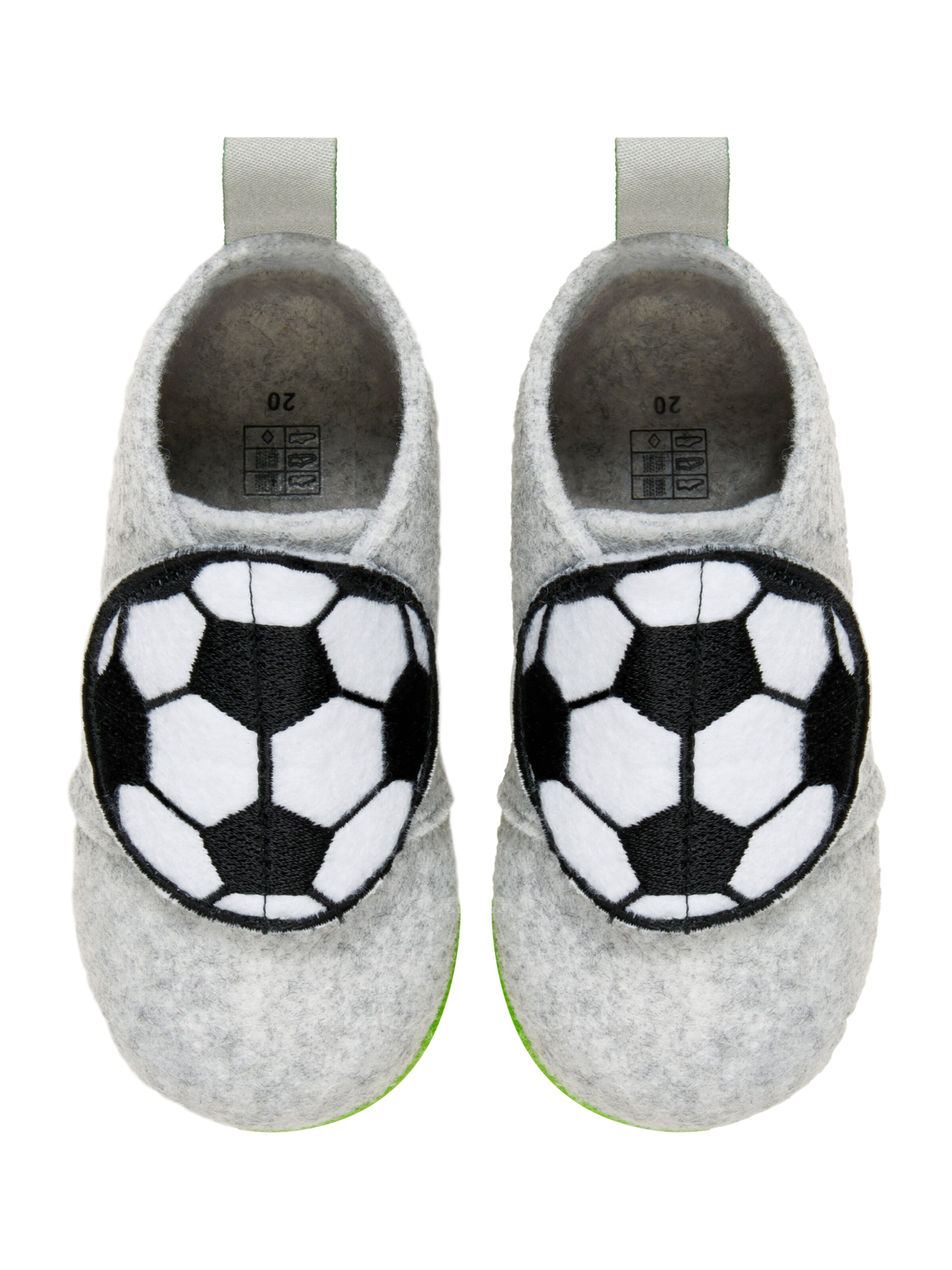 PLAYSHOES Тапки 'Fußball' в Серый