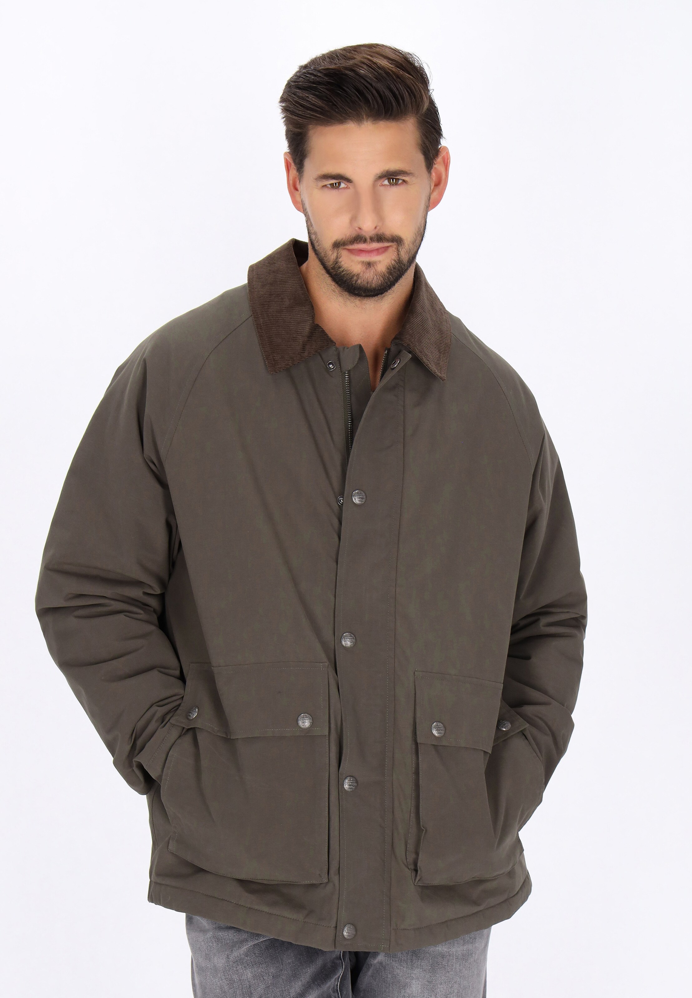 DreiMaster VintagePrijelazna jakna - zelena boja: prednji dio