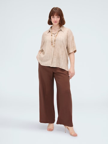 Wide leg Pantaloni di Fiorella Rubino in marrone