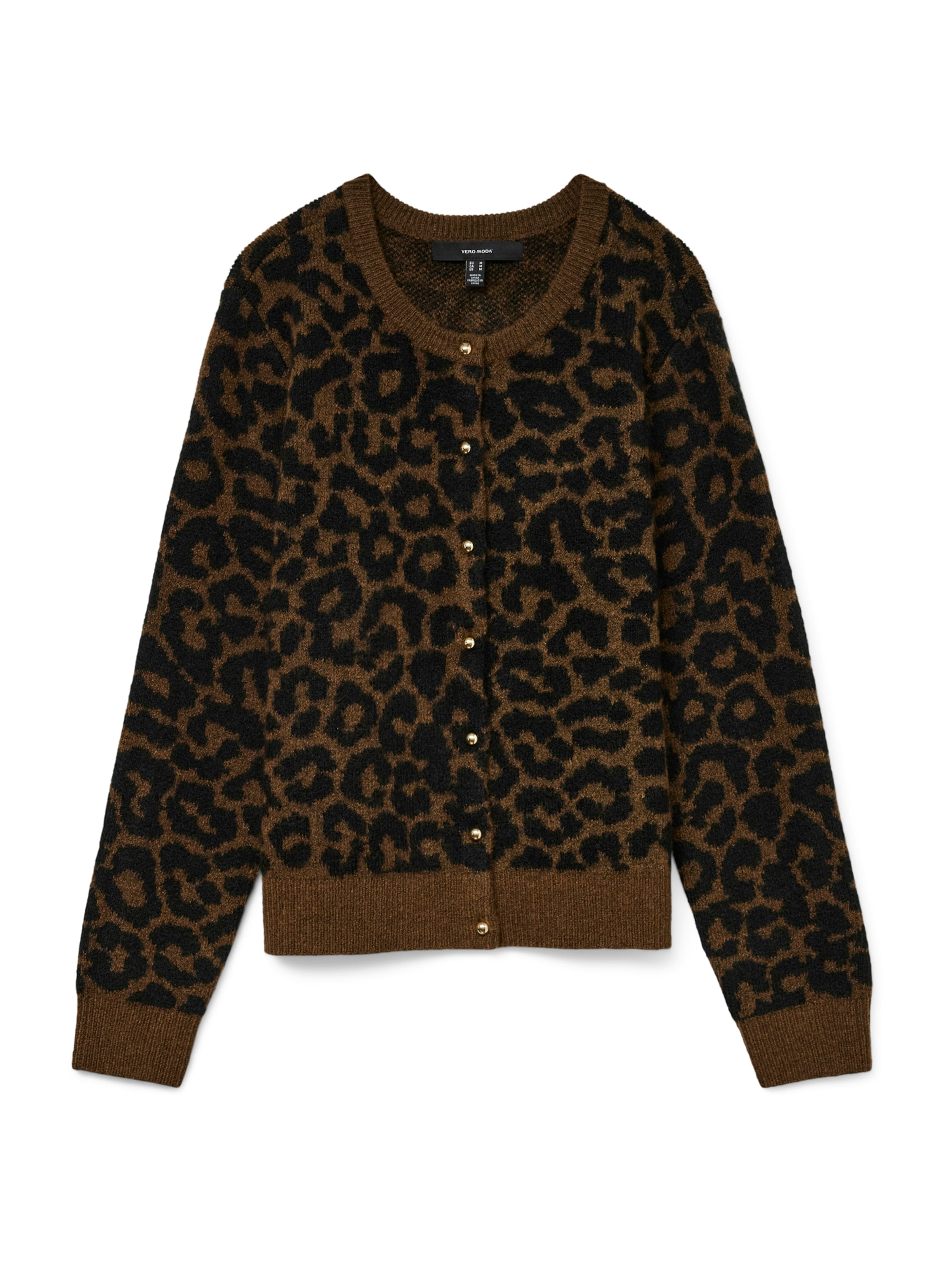 VERO MODA Knit Cardigan 'VMNEWKAI' in Brown: front