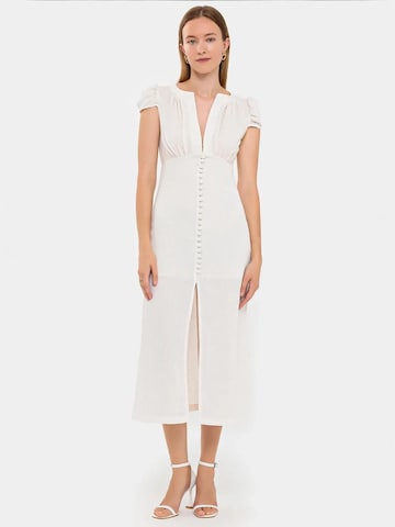 Hiccup Dress in White: front