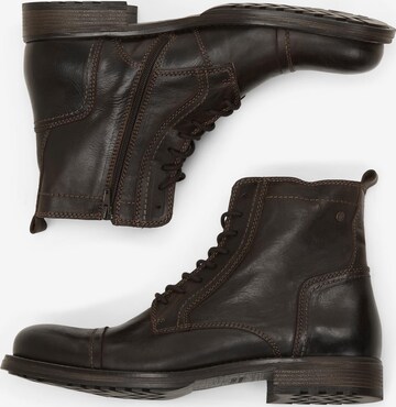 JACK & JONES Boots med snörning 'Russel' i brun