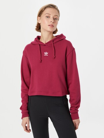 raudona ADIDAS ORIGINALS Megztinis be užsegimo 'Adicolor Essentials French Terry': priekis