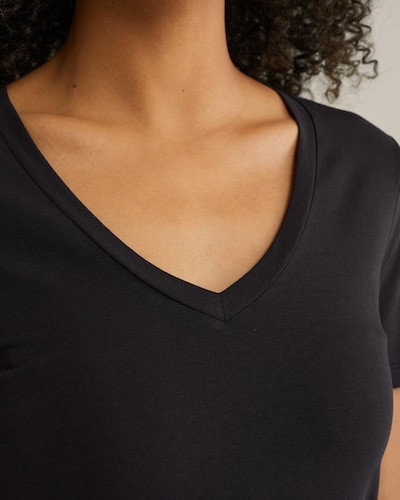 WE Fashion T-shirt en noir, Vue avec produit