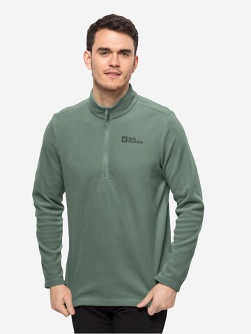 JACK WOLFSKIN Athletic Sweater 'TAUNUS' in Green: front