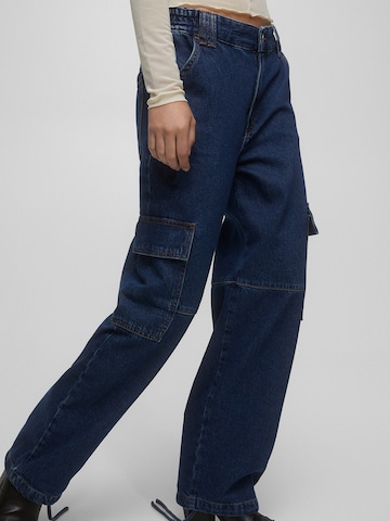 Regular Jeans cargo Pull&Bear en bleu