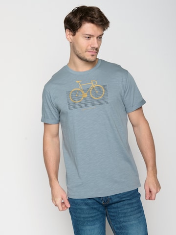 GREENBOMB Shirt 'Bike Bars' in Blauw