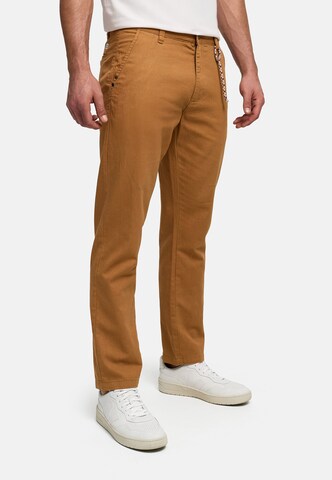 INDICODE JEANS Regular Chino 'Melio' in Bruin