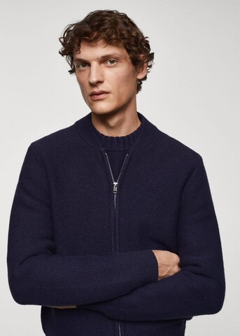 MANGO MAN Strickjacke 'Lotoc' in Blau