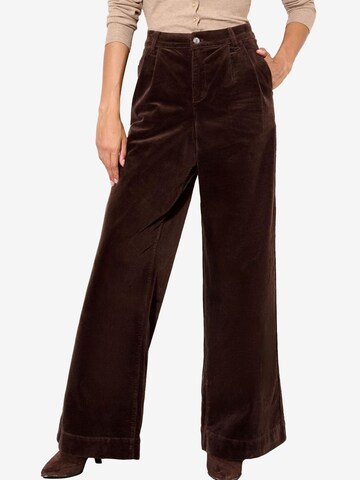 Friends Like These Παντελόνι πλισέ σε καφέ: μπροστά