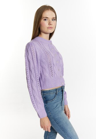 MYMO Knit cardigan 'Keepsudry' in Purple: front