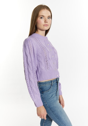 MYMO Knit cardigan 'Keepsudry' in Purple: front