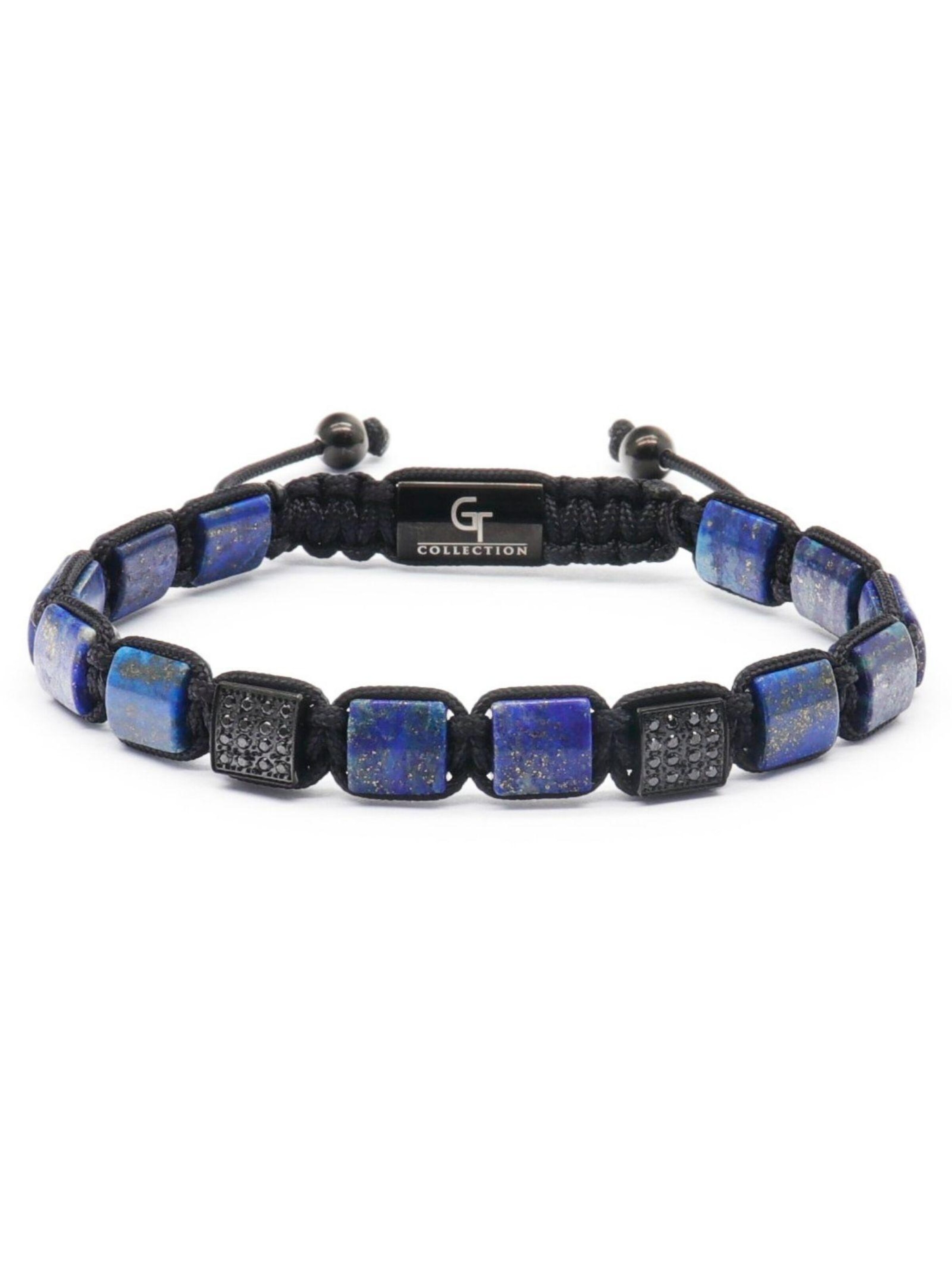 GT Collection - Pulsera 'Flat-Bead' en azul
