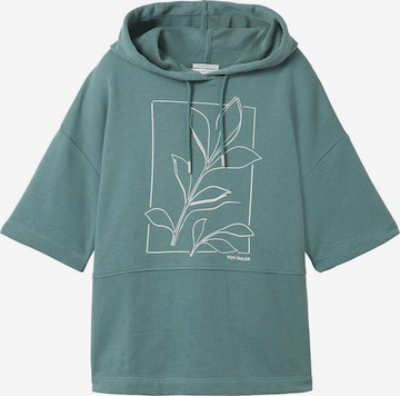 Sweat-shirt TOM TAILOR en vert : devant