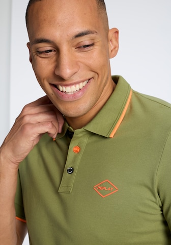 REPLAY Poloshirt in Grün