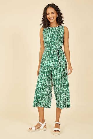 Mela London Jumpsuit 'Ditsy Daisy' in Grün: Vorderseite