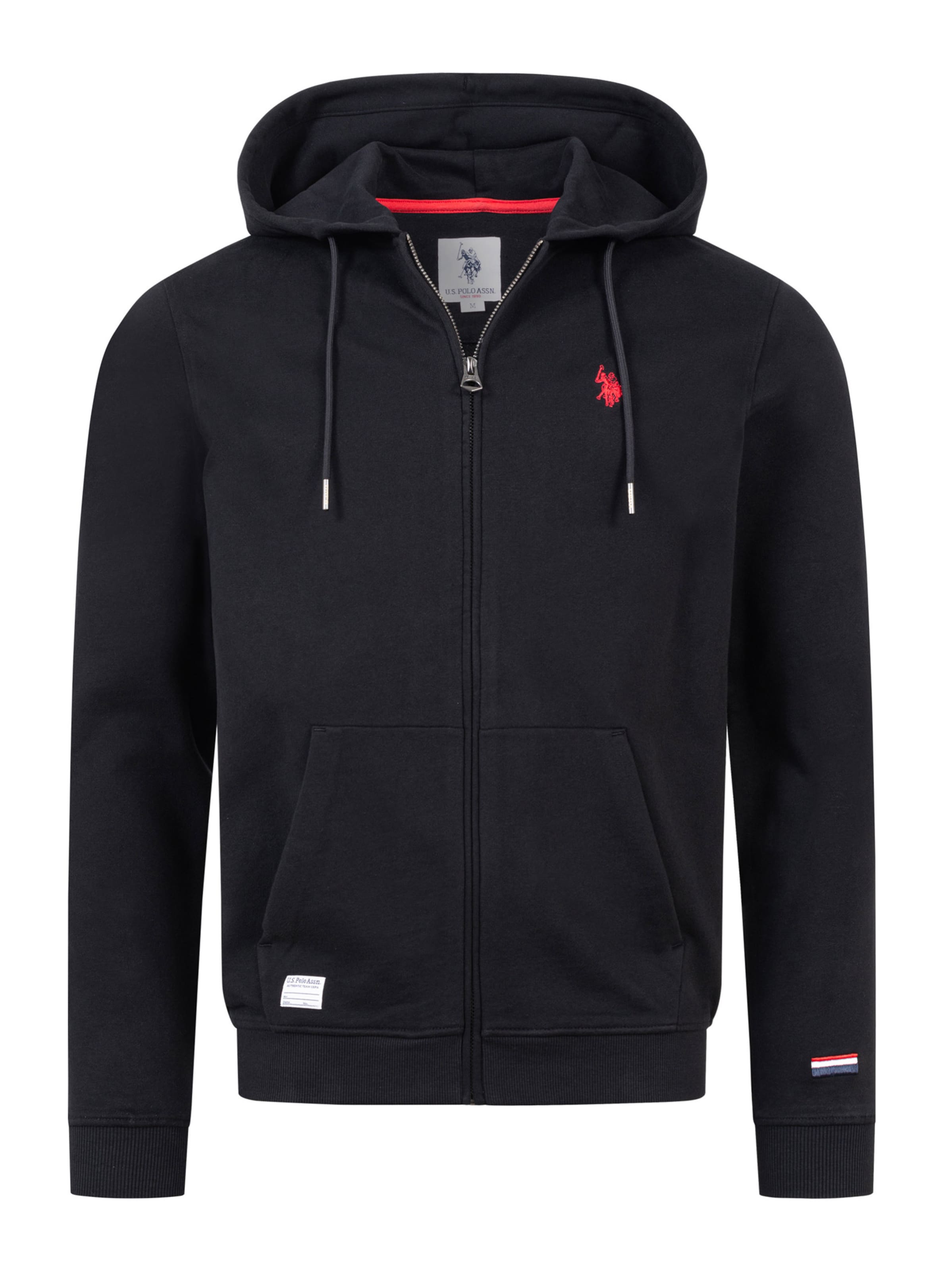 U.S. POLO ASSN. Sweatvest in L in de kleur Zwart, Productweergave