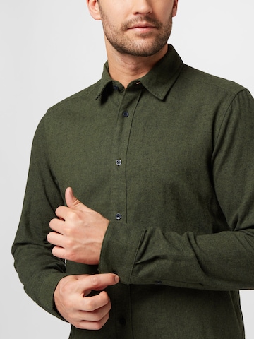 Only & Sons Slim fit Button Up Shirt 'BEN' in Green