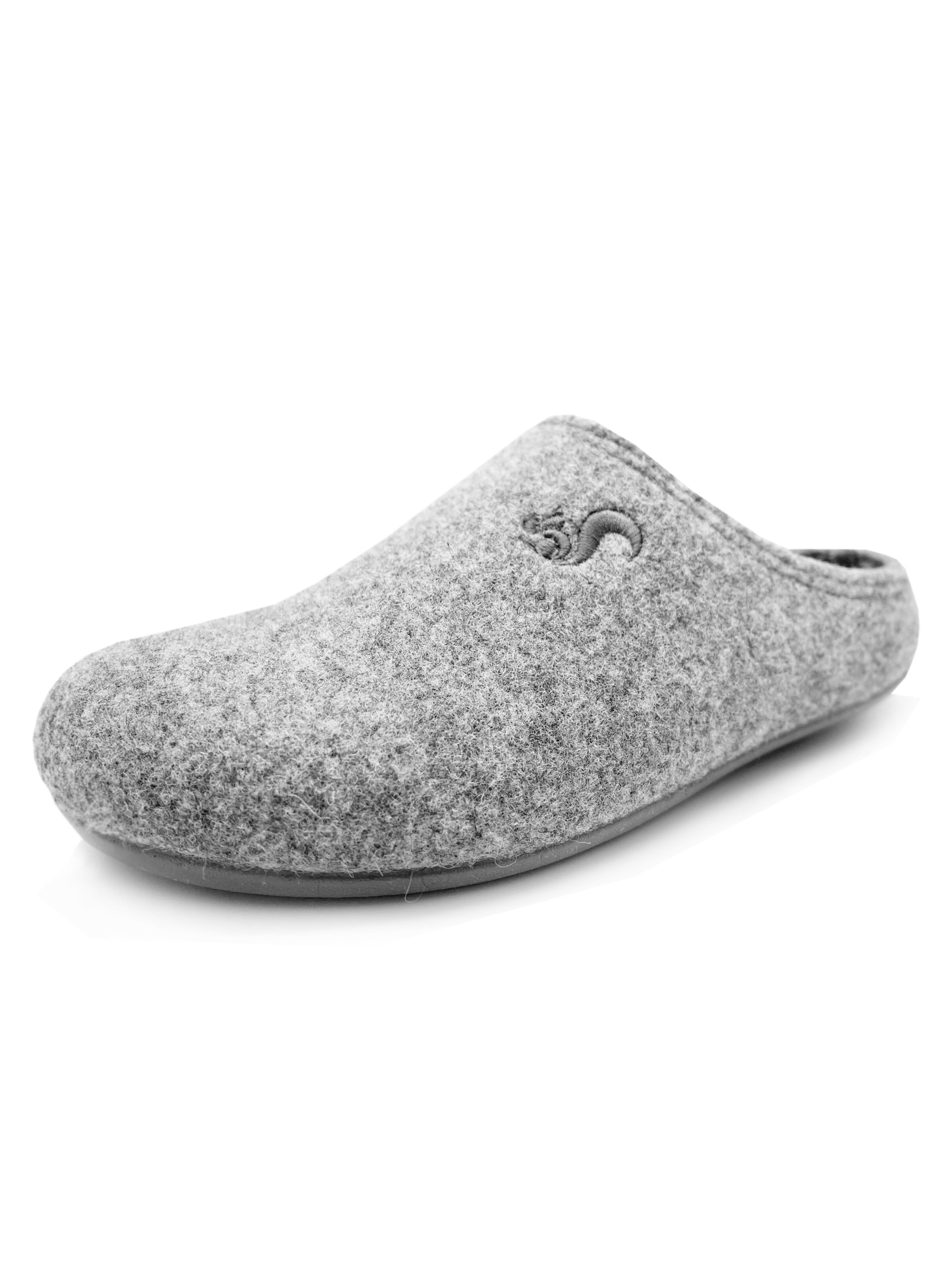 thies Hausschuh 'thies 1856 ® Recycled PET Slipper'‌ in Grau: Vorderseite