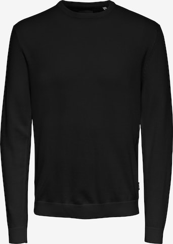 Regular fit Pullover 'Alex' di Only & Sons in nero: frontale