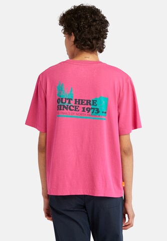 TIMBERLAND T-Shirt 'Out Here Back' in Pink