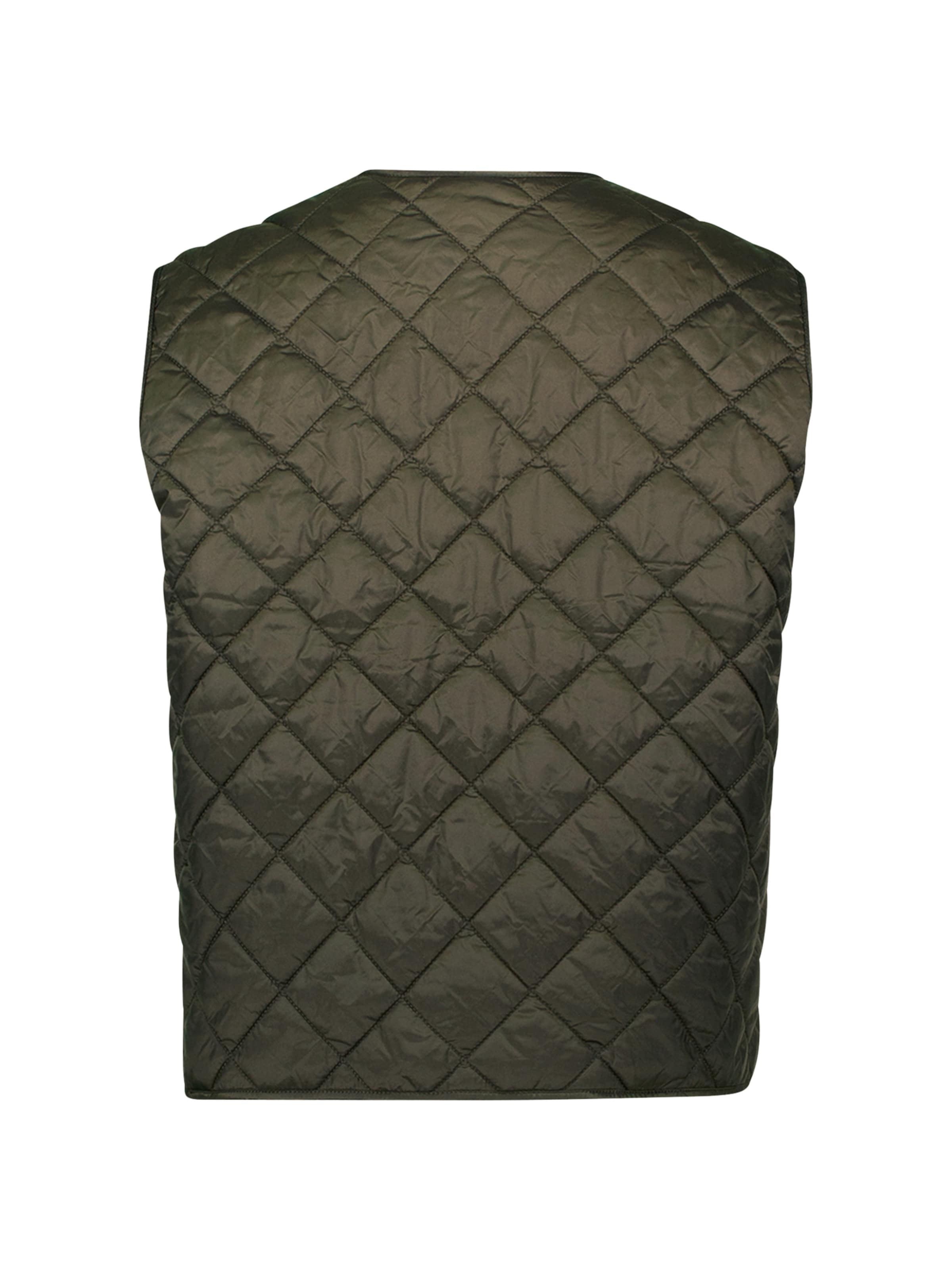 zero Steppweste mit Knopfleiste in Grün