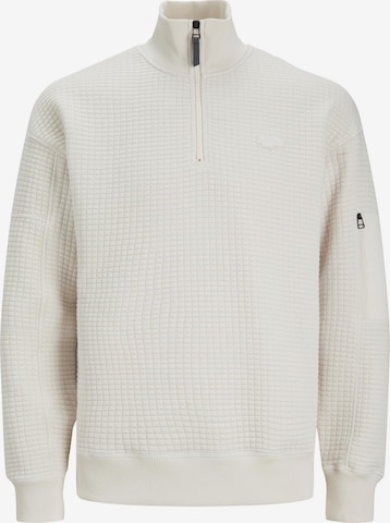 Sweat-shirt JACK & JONES en beige : devant