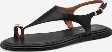 Tongs Tamaris en noir : devant