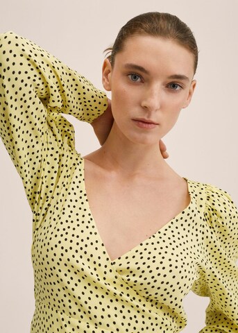 MANGO Blouse 'Topacio' in Geel