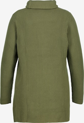 Ulla Popken Pullover  (GOTS) in Grün