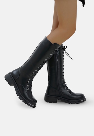 Stivale stringato di Elara in nero