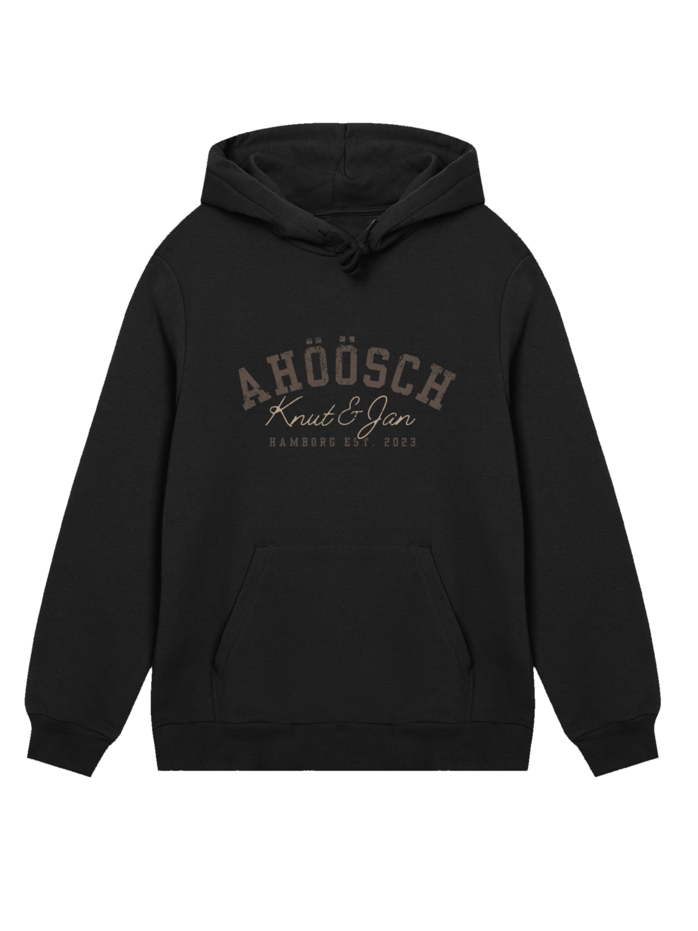 Sweat-shirt 'Knut & Jan Hamburg Ahöösch' F4NT4STIC en noir : devant