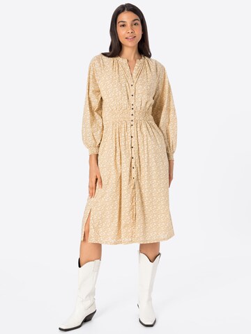 SECOND FEMALE Shirt Dress 'Ficus' in Beige: front