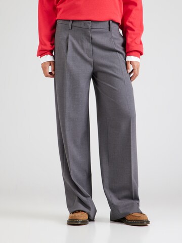 MAC Loose fit Pleat-front trousers 'CHAJA' in Grey: front