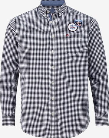 Jan Vanderstorm Comfort fit Button Up Shirt ' Svartkell ' in Blue