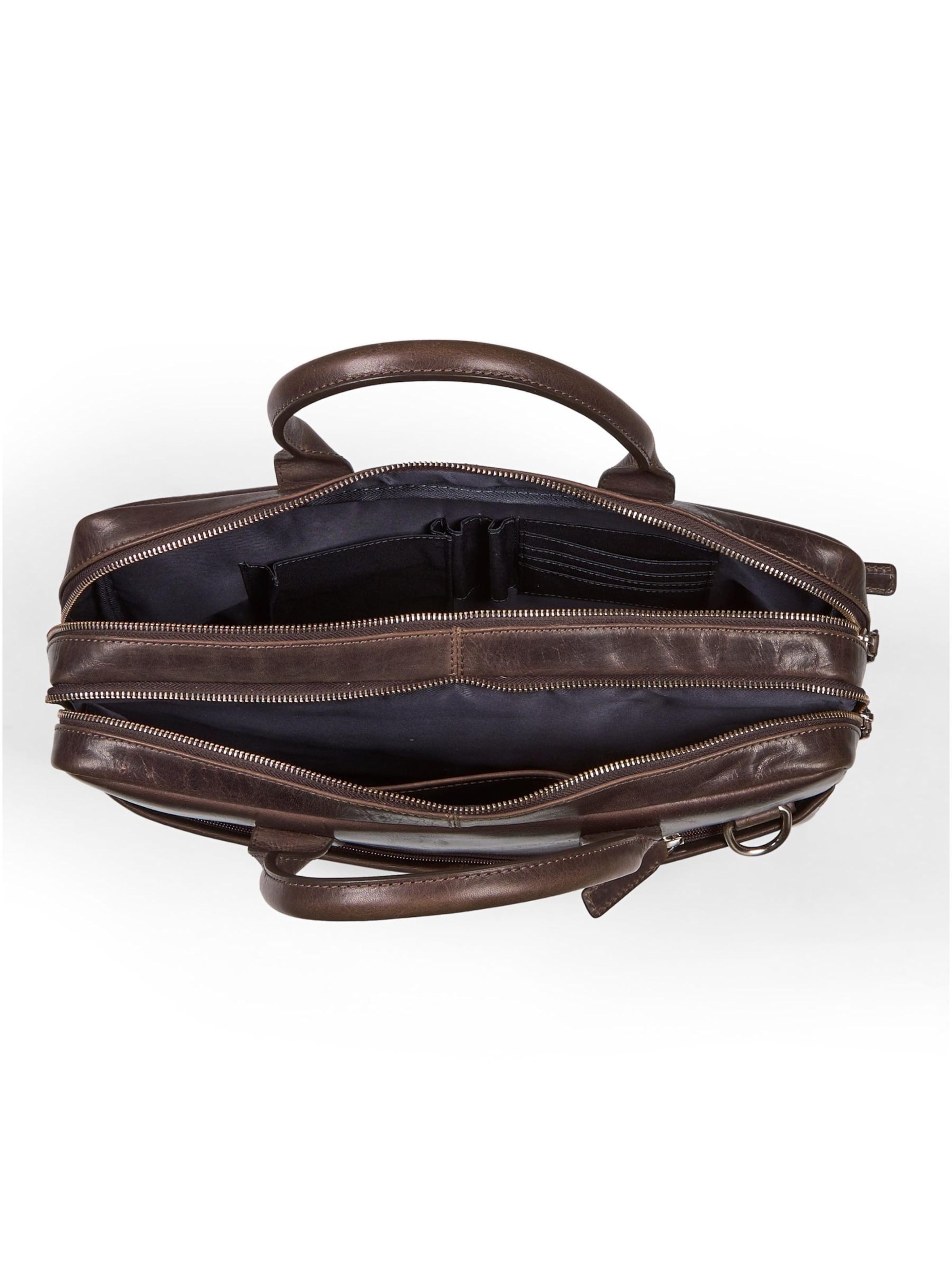 Howard London - Bolsa para portátil 'Laptop Bag Stanley Dark Brown' en marrón