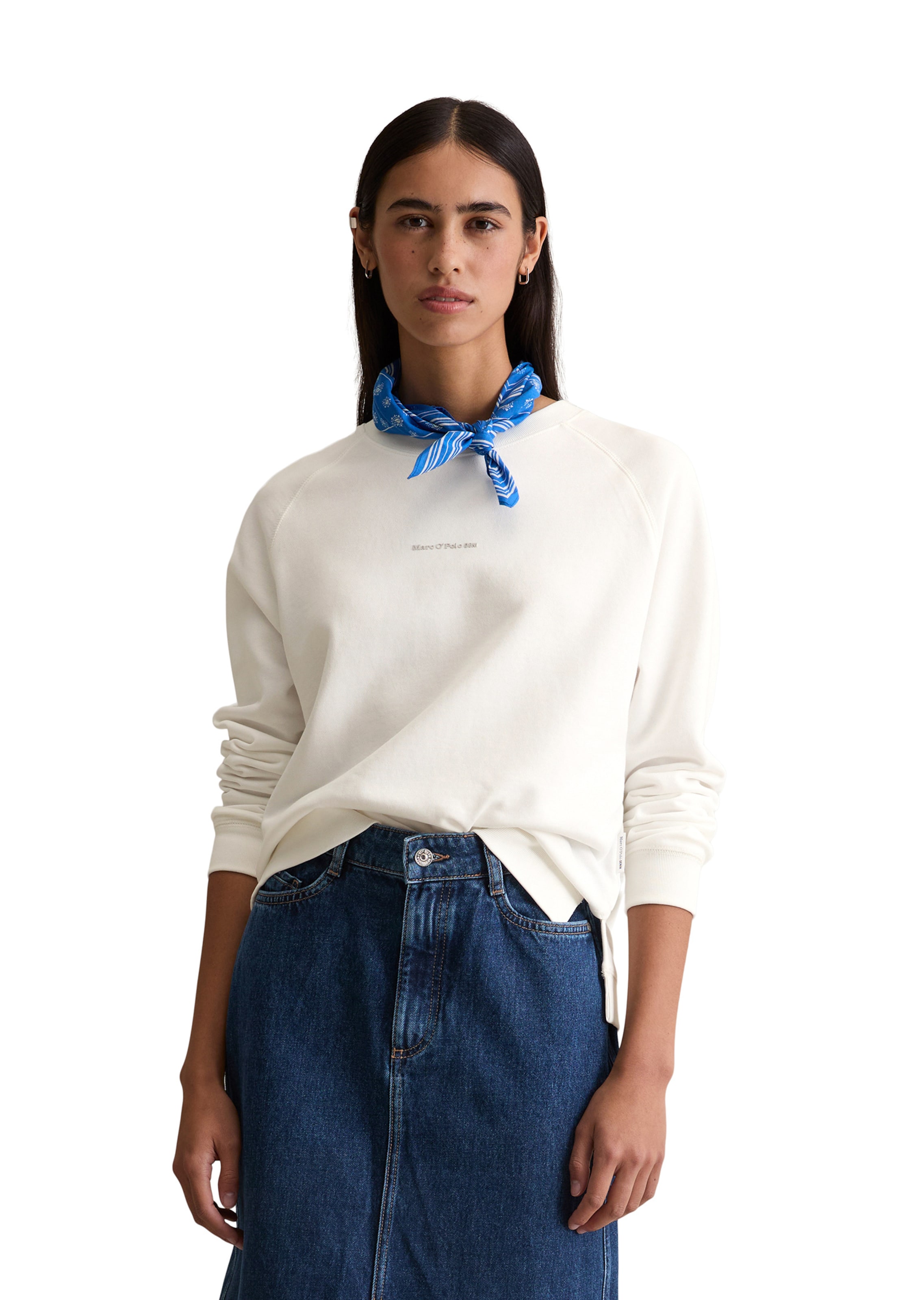 Marc O'Polo DENIM Sweatshirt in White: front
