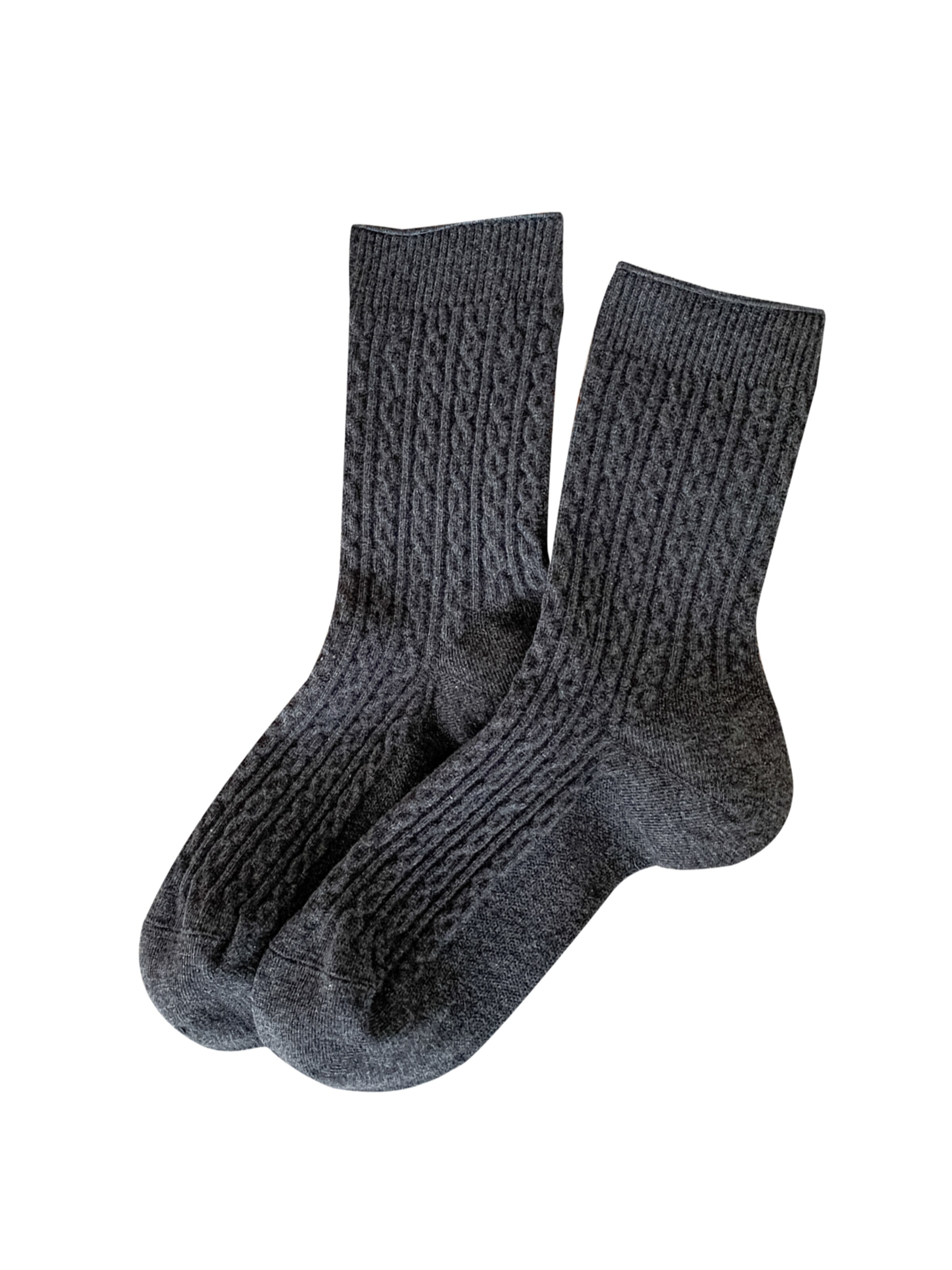 Millo Socks 'Cosy Twist' in Grey: front