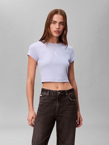 Calvin Klein Jeans Tričko – fialová: přední strana