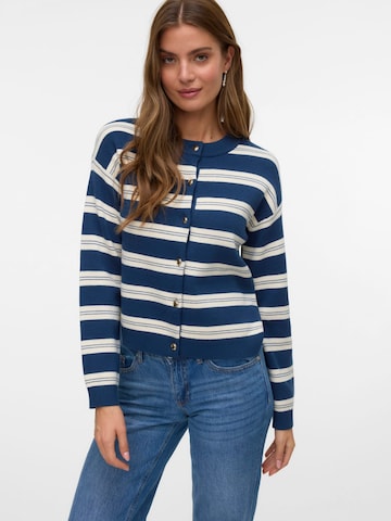 VERO MODA Knit cardigan 'Gold' in Blue