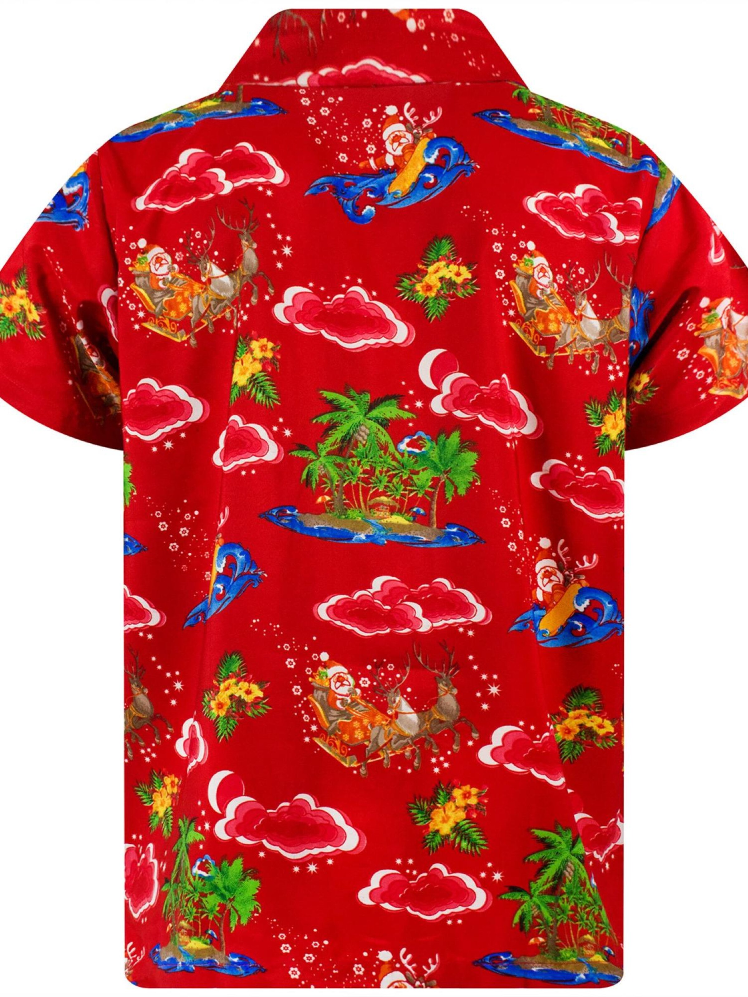 King Kameha Regular Fit Hemd 'Christmas Island'‌‌‌‌‌‌‌‌ in Rot