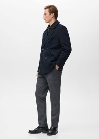 MANGO MAN Between-Seasons Coat 'Dave' in Blue