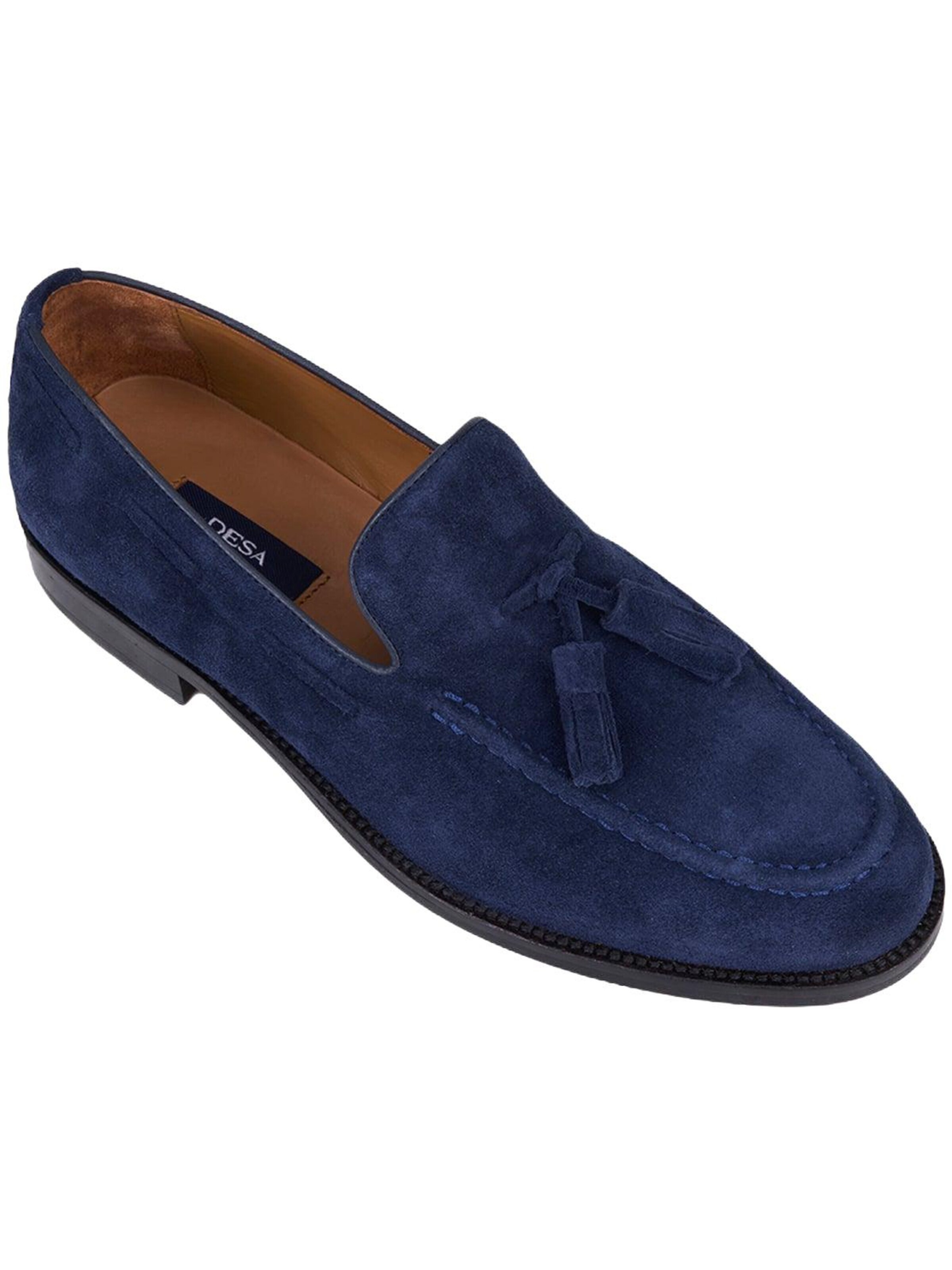 Desa Moccasins 'DESA Herren-Loafer aus Wildleder mit Quasten' in Blue