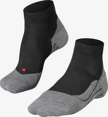 FALKE Athletic Socks 'RU4 Endurance Short' in Black: front