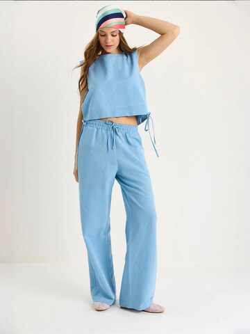 Bianco Lucci - Calças de fato em azul