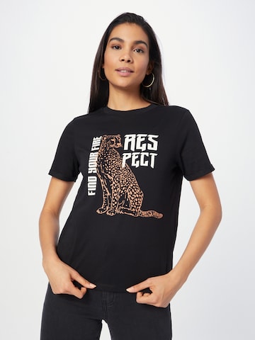 PIECES - Camiseta 'KARINA' en negro: frente